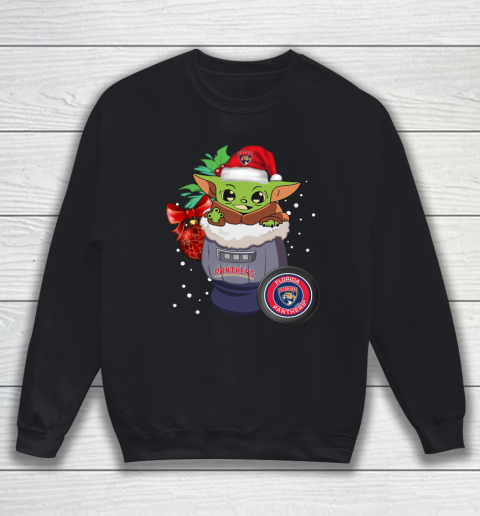 Florida Panthers Christmas Baby Yoda Star Wars Funny Happy NHL Sweatshirt