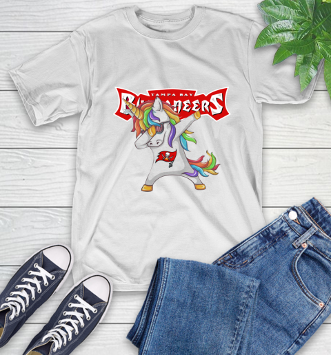 Tampa Bay Buccaneers NFL Football Funny Unicorn Dabbing Sports T-Shirt