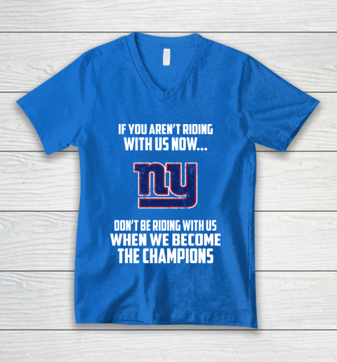 NFL New York Giants Football We Become The Champions V-Neck T-Shirt 5