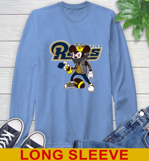 Los Angeles Rams NFL Football Mickey Peace Sign Sports Long Sleeve T-Shirt 11