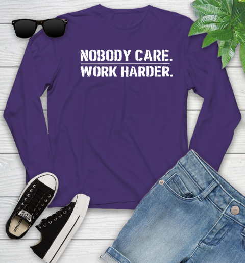 Lamar Jackson Nobody Cares Work Harder Youth Long Sleeve 4