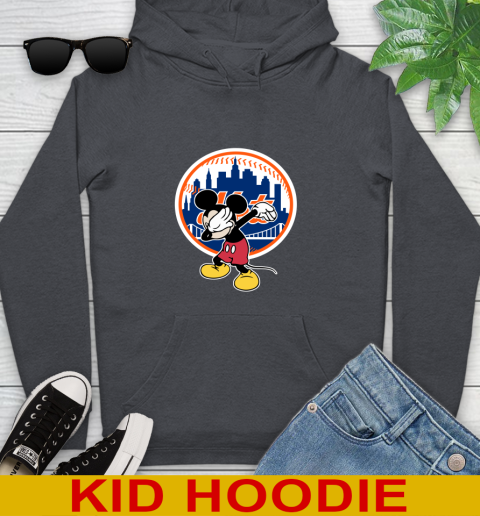 New York Mets MLB Baseball Dabbing Mickey Disney Sports Youth Hoodie 9