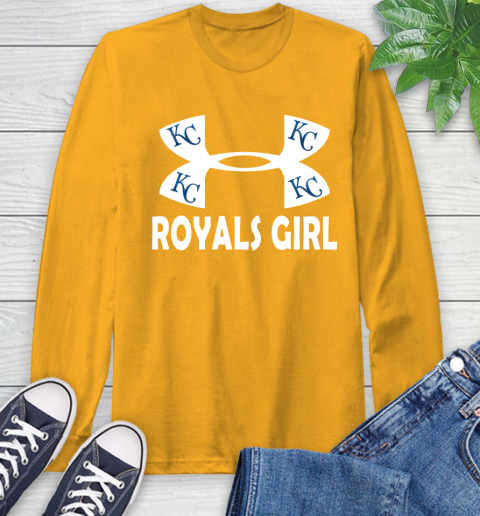 MLB Kansas City Royals Girl Under Armour Baseball Sports Long Sleeve T-Shirt 2