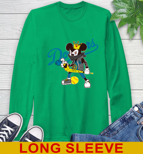Los Angeles Dodgers MLB Baseball Mickey Peace Sign Sports Long Sleeve T-Shirt 7