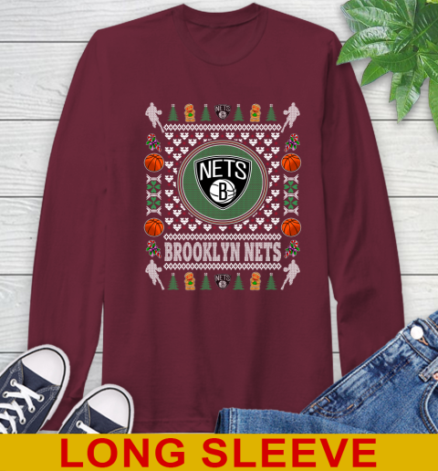 Brooklyn Nets Merry Christmas NBA Basketball Loyal Fan Long Sleeve T-Shirt 7