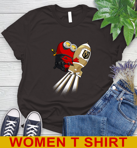 NHL Hockey Vegas Golden Knights Deadpool Minion Marvel Shirt Women's T-Shirt 9