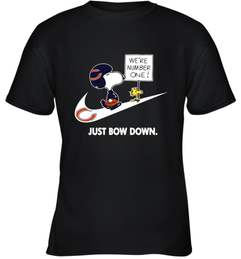 Chicago Bears Are Number One – Just Bow Down Snoopy Youth T-Shirt