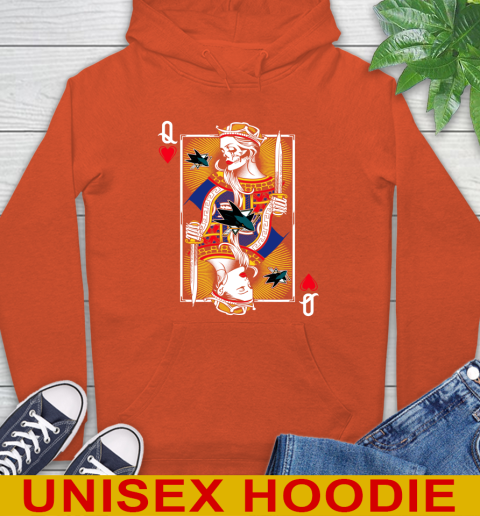NHL Hockey San Jose Sharks The Queen Of Hearts Card Shirt Hoodie 5 NHL Hockey San Jose Sharks The Queen Of Hearts Card Shirt Hoodie - Image 5