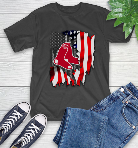 Boston Red Sox MLB Baseball American Flag T-Shirt
