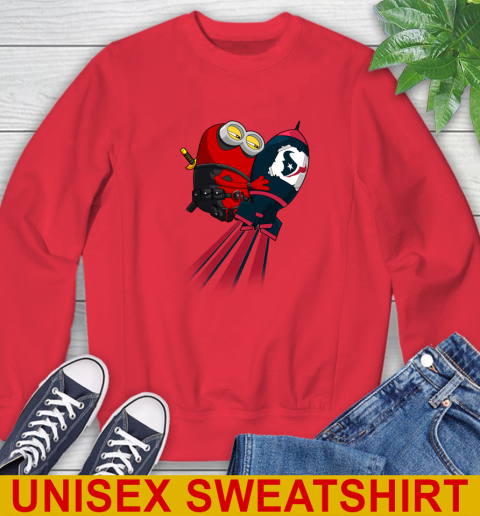 NFL Football Houston Texans Deadpool Minion Marvel Shirt Sweatshirt 13 NFL Football Houston Texans Deadpool Minion Marvel Shirt Sweatshirt - Image 13