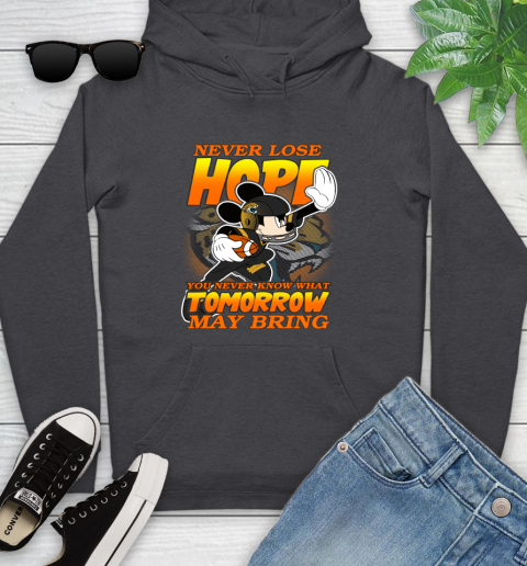 Jacksonville Jaguars NFL Football Mickey Disney Never Lose Hope Youth Hoodie 8