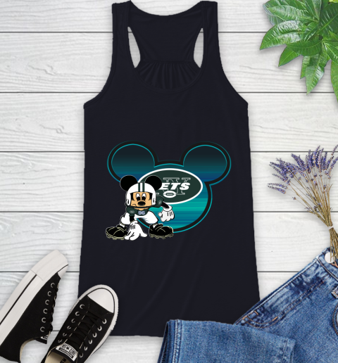 NFL New York Jets Mickey Mouse Disney Football T Shirt Racerback Tank 10