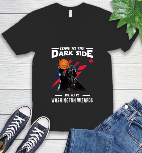 NBA Come To The Dark Side We Have Washington Wizards Star Wars Darth Vader Basketball V-Neck T-Shirt