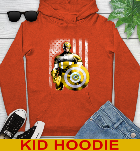 Indiana Pacers NBA Basketball Captain America Marvel Avengers American Flag Shirt Youth Hoodie 4