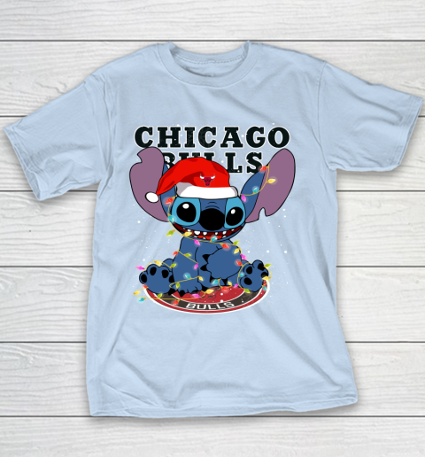 Chicago Bulls NBA noel stitch Basketball Christmas Youth T-Shirt 4
