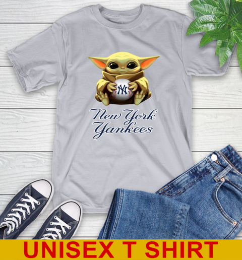 MLB Baseball New York Yankees Star Wars Baby Yoda Shirt 6