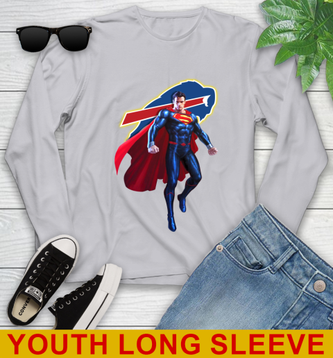 NFL Superman DC Sports Football Buffalo Bills Youth Long Sleeve 6