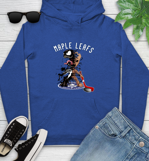NHL Toronto Maple Leafs Hockey Venom Groot Guardians Of The Galaxy Youth Hoodie 9