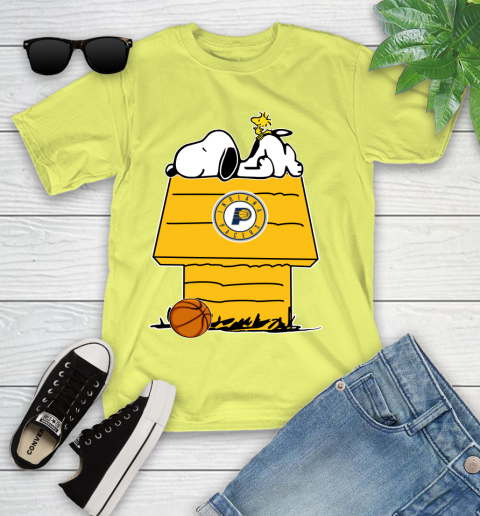 Indiana Pacers NBA Basketball Snoopy Woodstock The Peanuts Movie Youth T-Shirt 8