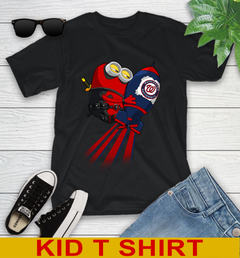MLB Baseball Washington Nationals Deadpool Minion Marvel Shirt Youth T-Shirt