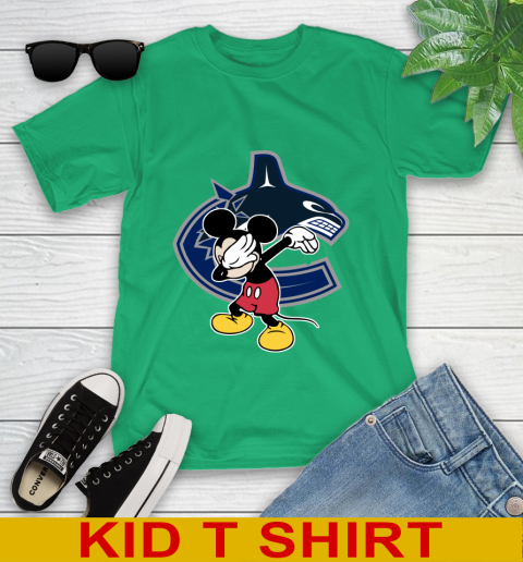 Vancouver Canucks NHL Hockey Dabbing Mickey Disney Sports Youth T-Shirt 6