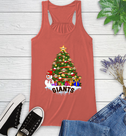 San Francisco Giants Merry Christmas MLB Baseball Sports Racerback Tank - Image 5