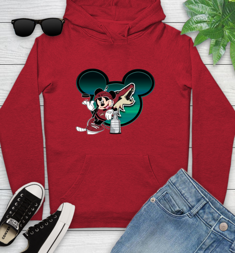 NHL Arizona Coyotes Stanley Cup Mickey Mouse Disney Hockey T Shirt Youth Hoodie 11
