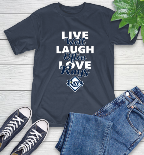 MLB Baseball Tampa Bay Rays Live Well Laugh Often Love Shirt T-Shirt 3