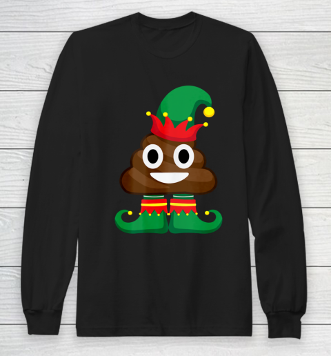 Elf Poop Emoji Shirt Family Christmas Shirts Poop Long Sleeve T-Shirt