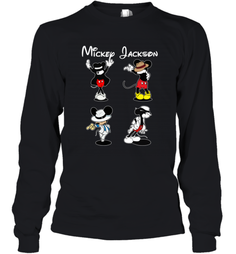 u5rt mickey jackson four style dance micheal jackson youth long sleeve 50 front black