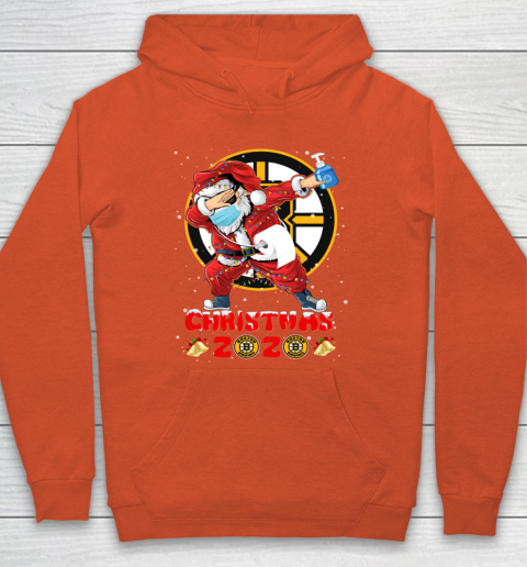 Boston Bruins Funny Santa Claus Dabbing Christmas 2020 NHL Hoodie 3