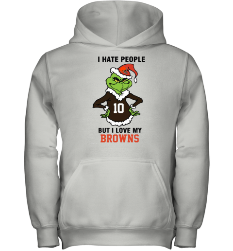 I Hate People But I Love My Browns Cleveland Browns NFL Teams Youth Hoodie