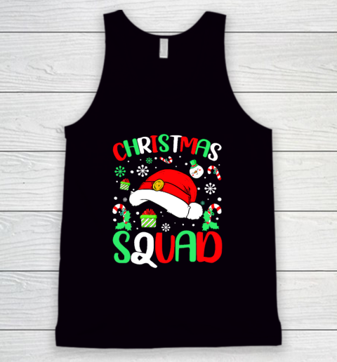 Christmas Squad Santa Hat Family Matching Pajama Xmas Tank Top