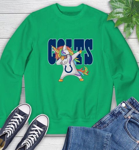 Indianapolis Colts NFL Football Funny Unicorn Dabbing Sports Sweatshirt 6
