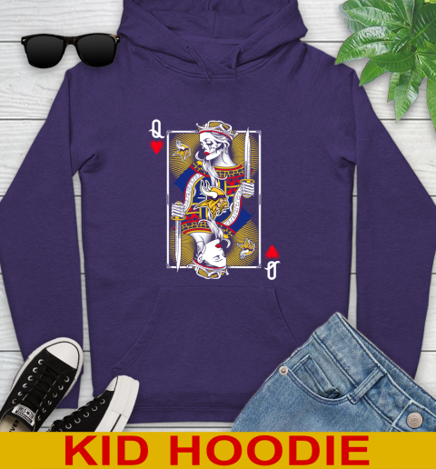 NFL Football Minnesota Vikings The Queen Of Hearts Card Shirt Youth Hoodie 5