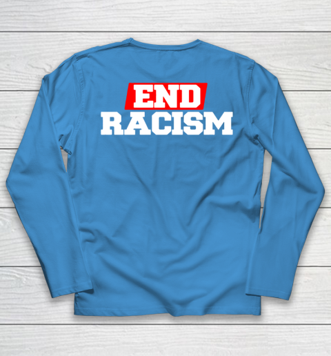 NFL End Racism Print In Front And Back Youth Long Sleeve 13