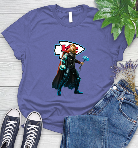 NFL Thor Avengers Endgame Football Kansas City Chiefs Women's T-Shirt 11