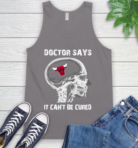 NBA Chicago Bulls Basketball Skull It Can't Be Cured Shirt Tank Top 6
