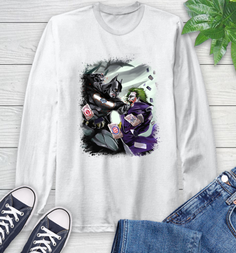 Tampa Bay Rays MLB Baseball Batman Fighting Joker DC Comics Long Sleeve T-Shirt