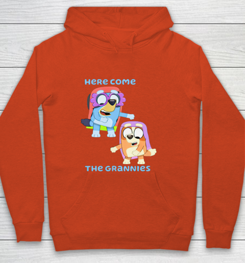 Blueys Shirt Here Come The Grannies Youth Hoodie 3