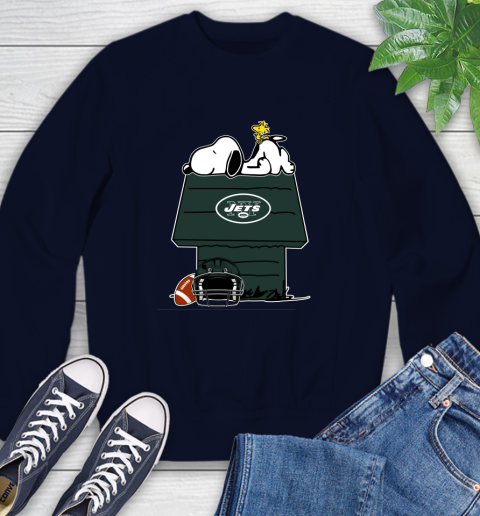 New York Jets NFL Football Snoopy Woodstock The Peanuts Movie Sweatshirt 3