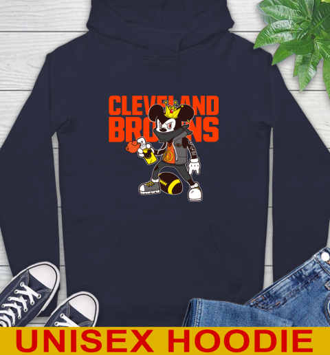 Cleveland Browns NFL Football Mickey Peace Sign Sports Hoodie 4