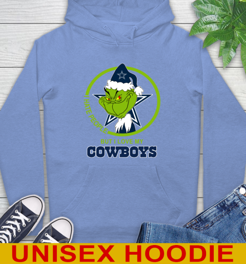 Dallas Cowboys NFL Christmas Grinch I Hate People But I Love My Favorite Football Team Hoodie 11