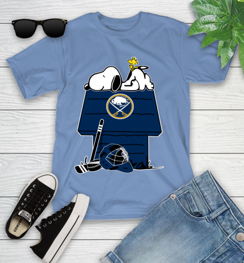 Buffalo Sabres NHL Hockey Snoopy Woodstock The Peanuts Movie Youth T-Shirt 11