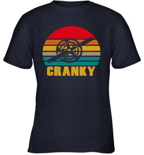 Bicycle Cranky Cycling Lovers Sunset Vintage Youth T-Shirt