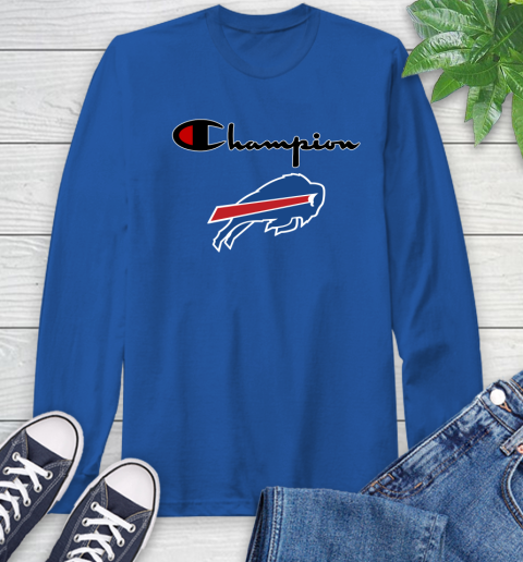 NFL Football Buffalo Bills Champion Shirt Long Sleeve T-Shirt 7