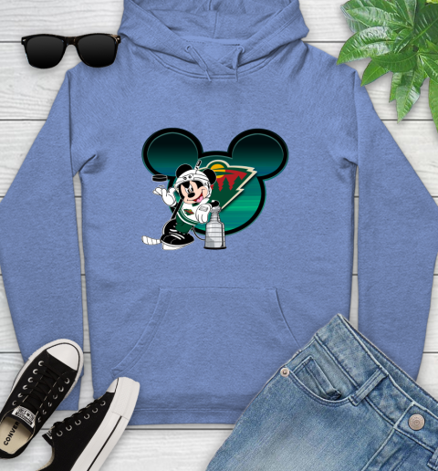 NHL Minnesota Wild Stanley Cup Mickey Mouse Disney Hockey T Shirt Youth Hoodie 12