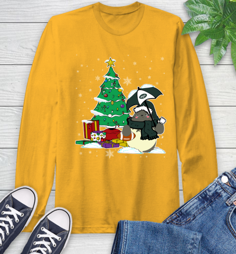 New York Jets NFL Football Cute Tonari No Totoro Christmas Sports Long Sleeve T-Shirt 2