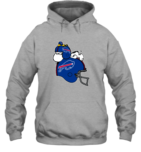 gokw snoopy and woodstock resting on buffalo bills helmet hoodie 23 front sport grey