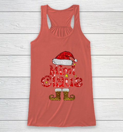 Funny Santa Mimi Claus Merry Christmas Racerback Tank 3